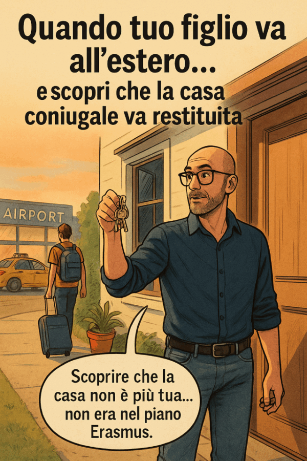Quando tuo figlio va all’estero… e scopri che la casa coniugale va restituita