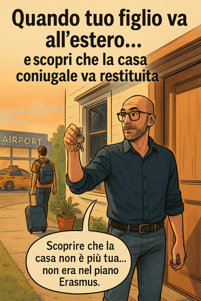 Quando il figlio va all'estero.. e scopri che devi lasciare la casa coniugale